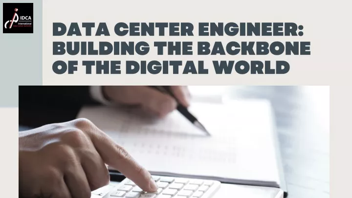 data center engineer building the backbone