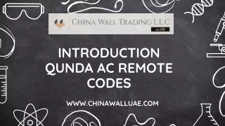 Get Qunda AC Remote Codes at China Wall Trading LLC