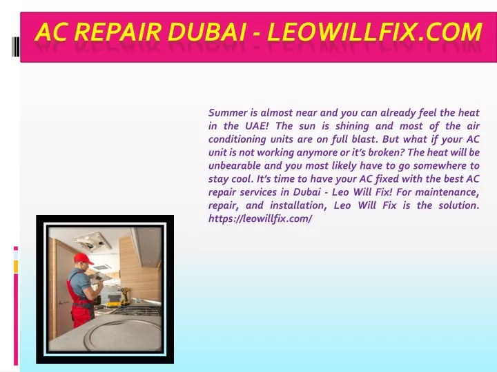 ac repair dubai leowillfix com