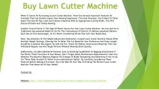Buy Lawn Cutter Machine