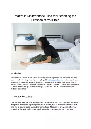 mattress maintenance tips for extending