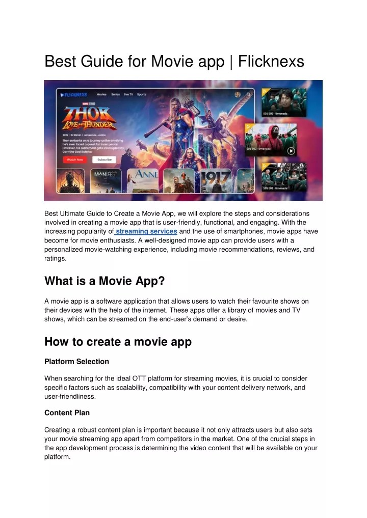 best guide for movie app flicknexs