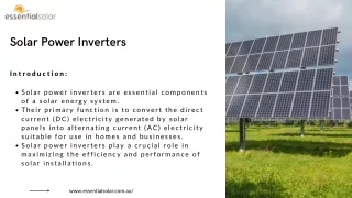 Solar Panel Inverters Unlocking Solar Energy's Potential