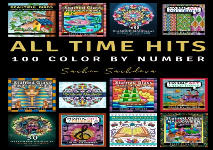 pdf read online all time hits 100 color by number