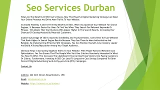 Seo Services Durban