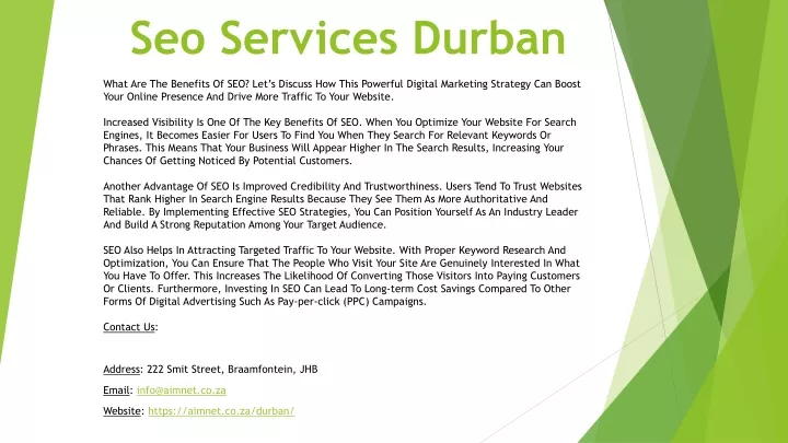 seo services durban