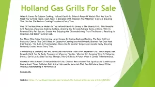 Holland Gas Grills For Sale