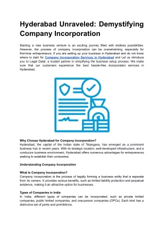 Hyderabad Unraveled: Demystifying Company Incorporation