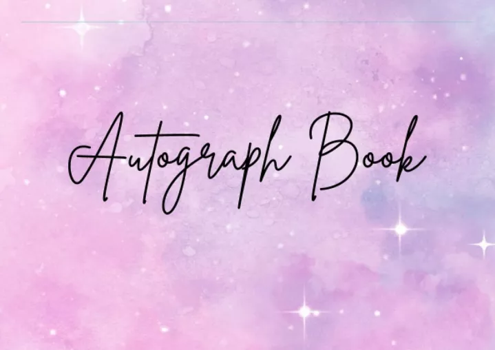 pdf read online autograph book cute pink galaxy