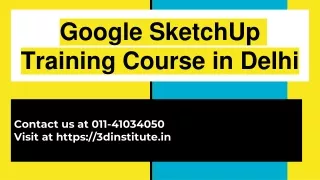 Google SketchUp Training Course in Delhi