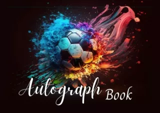 Download Autograph book Football Signatures Blank Scrapbook Blank Unlined Keepsake Memory Book Favorite Sport Stars Cele