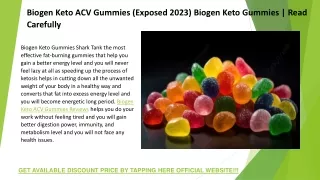 Biogen Keto ACV Gummies
