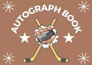 Download Autograph Book hockey Autograph Book Signatures Blank Scrapbook Blank Unlined Keepsake Memory Book Favorite Spo