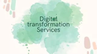 Digital transformation Services