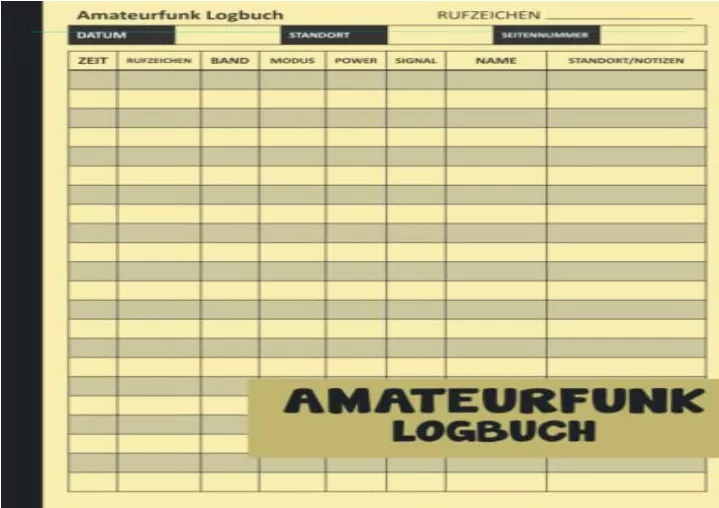 download amateurfunk logbuch aufzeichnung
