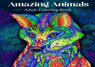 Download PDF Amazing Animals Adult Coloring Book Animal Patterns and Zentangles for Stress Relief and Relaxation full