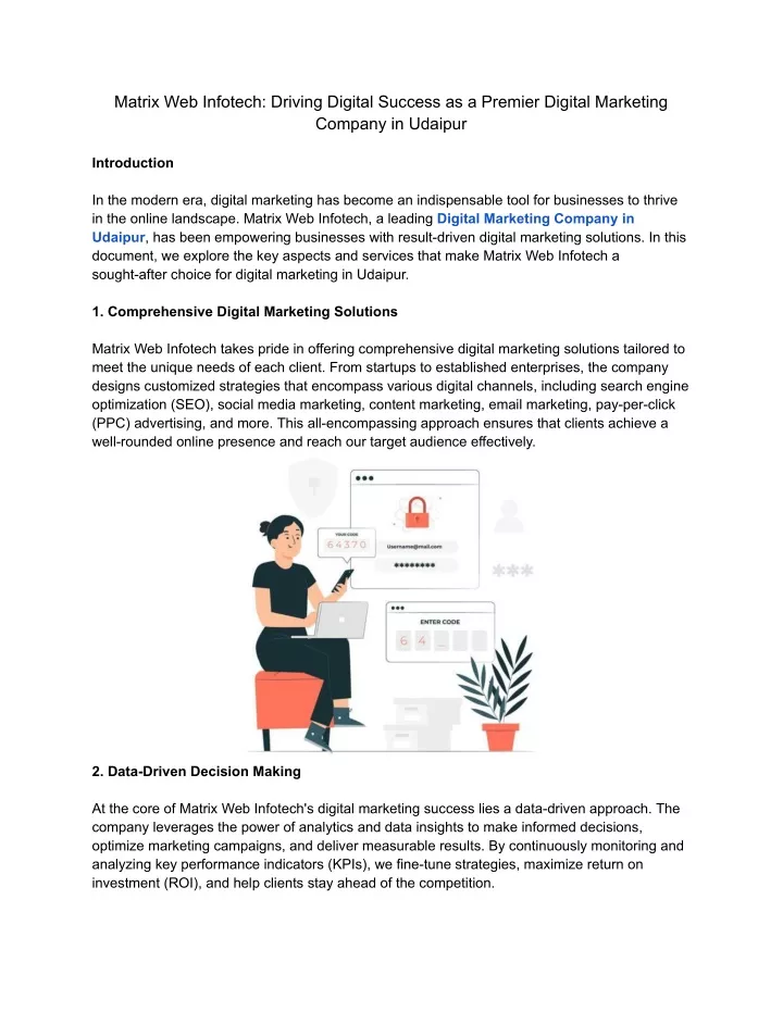 matrix web infotech driving digital success