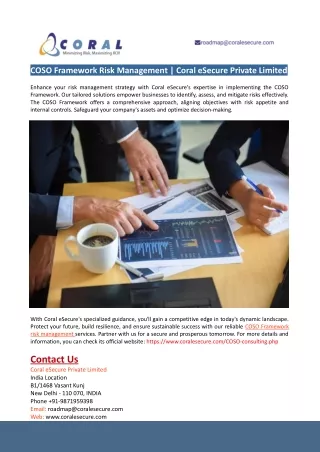coso framework risk management coral esecure