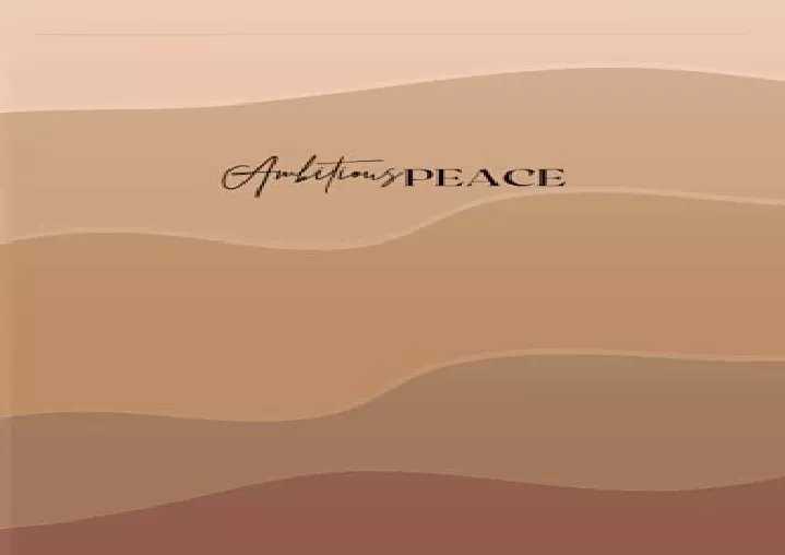 pdf read online ambitious peace journal chocolate