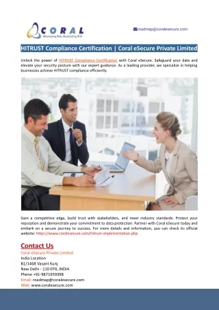 hitrust compliance certification coral esecure