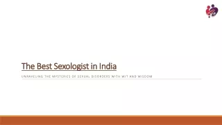 The Best Sexologist in India