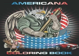 Ebook download Americana Coloring Book American USA Themed Coloring Pages including Flags Eagles The US Army Halloween T