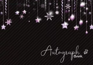 Download Autograph Book Signatures Blank Scrapbook Autograph Book for Adults and Kids 120 Blank Pages 8 25 x 6 inches st