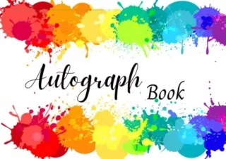 PDF read online Autograph book Signatures Blank Scrapbook Blank Unlined Keepsake Memory Book Favorite Sport Stars Cartoo
