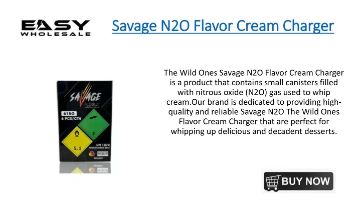 savage n2o flavor cream charger