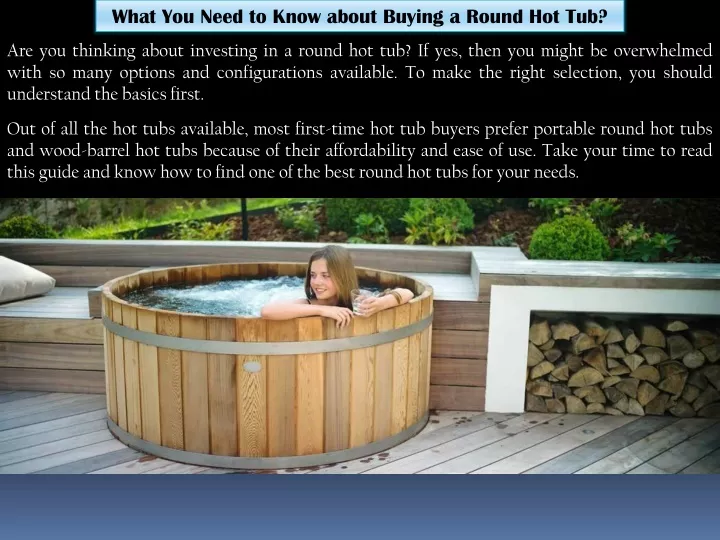 what you need to know about buying a round hot tub