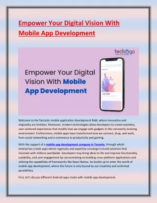 empower your digital vision with mobile