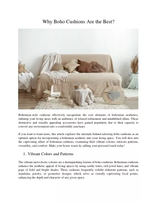 why boho cushions are the best