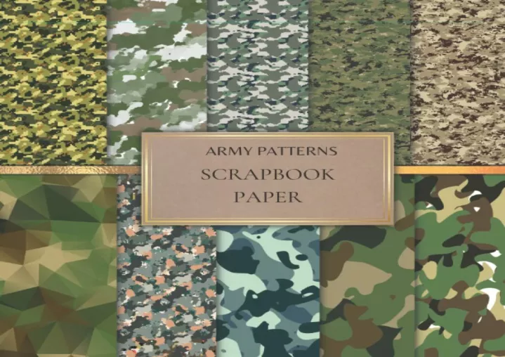 download pdf army patterns scrapbook paper green