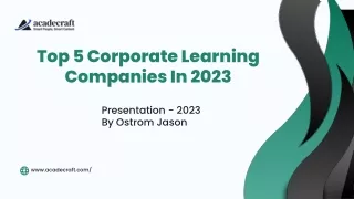 Top 5 Corporate Learning Companies In 2023