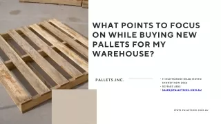 What Points to Focus On While Buying New Pallets For My Warehouse