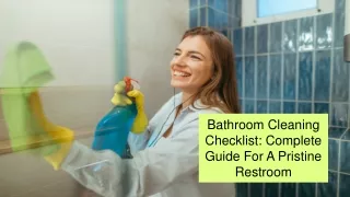 Bathroom Cleaning Checklist Complete Guide For A Pristine Restroom