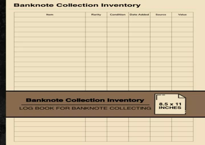 kindle online pdf banknote collection inventory