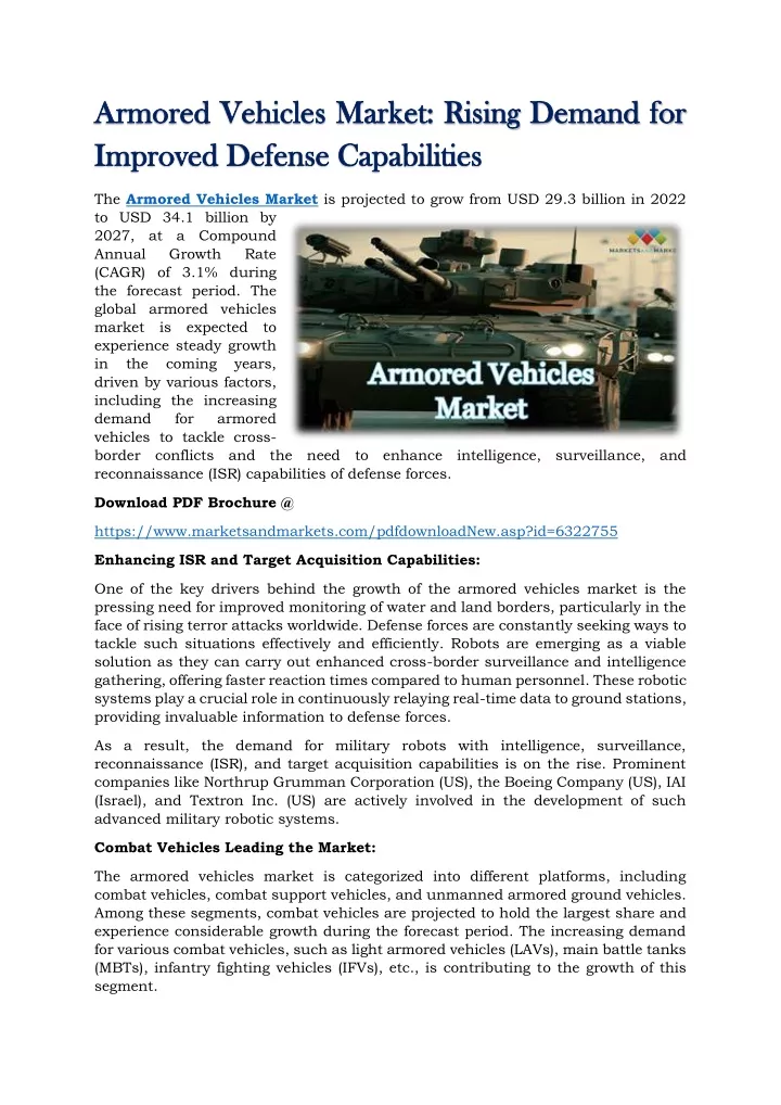 armored vehicles market rising demand for armored