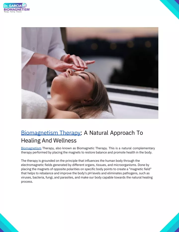 biomagnetism therapy a natural approach