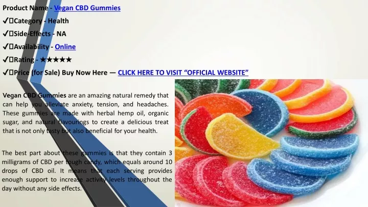 product name vegan cbd gummies category health