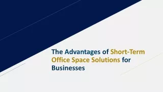 The Advantages of Short-Term Office Space Solutions