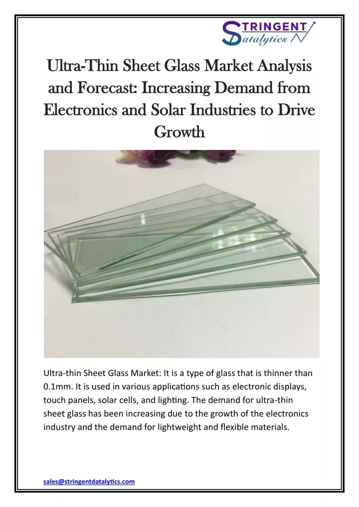 ultra ultra thin sheet glass market analysis thin