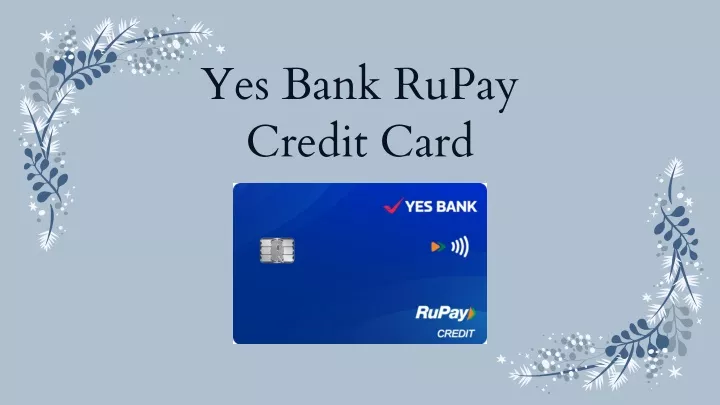 yes bank rupay credit card