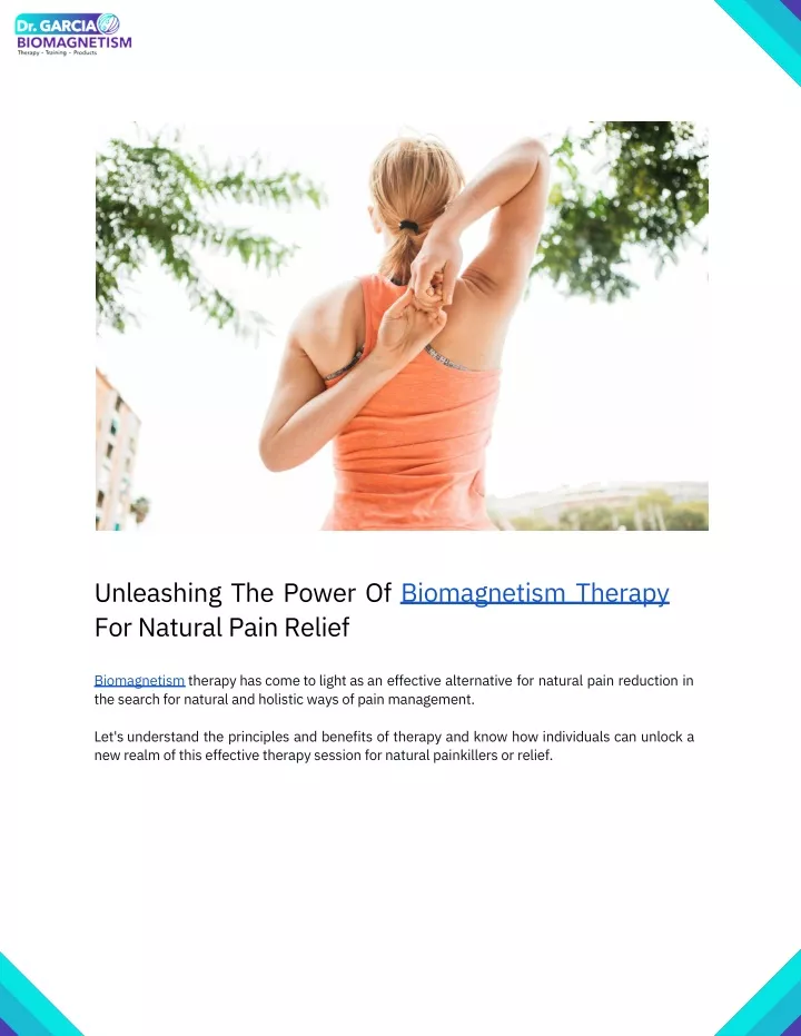 unleashing the power of biomagnetism therapy
