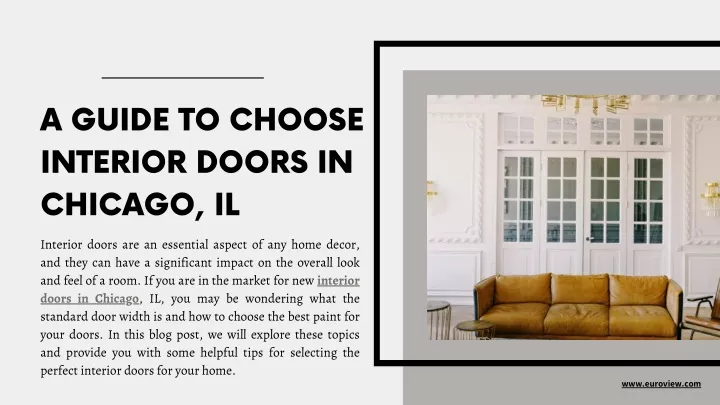 a guide to choose interior doors in chicago il