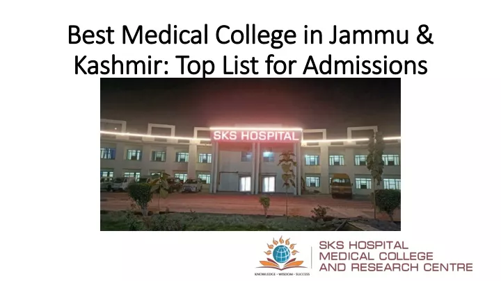 best medical college in jammu kashmir top list for admissions