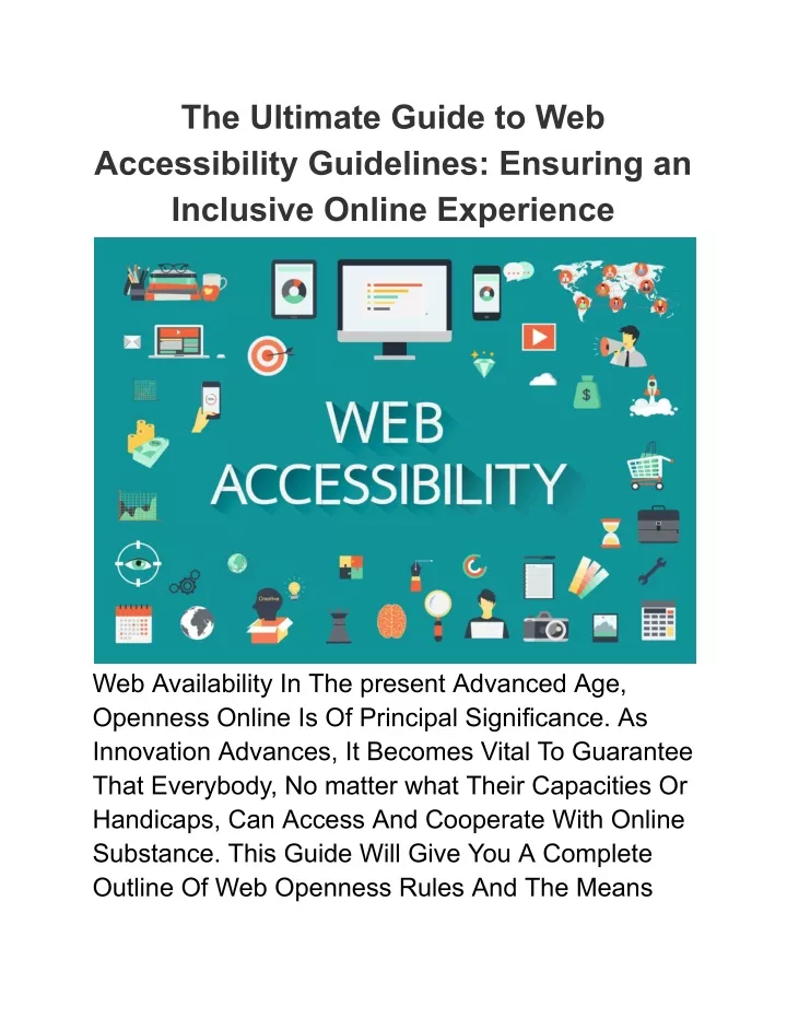 the ultimate guide to web accessibility