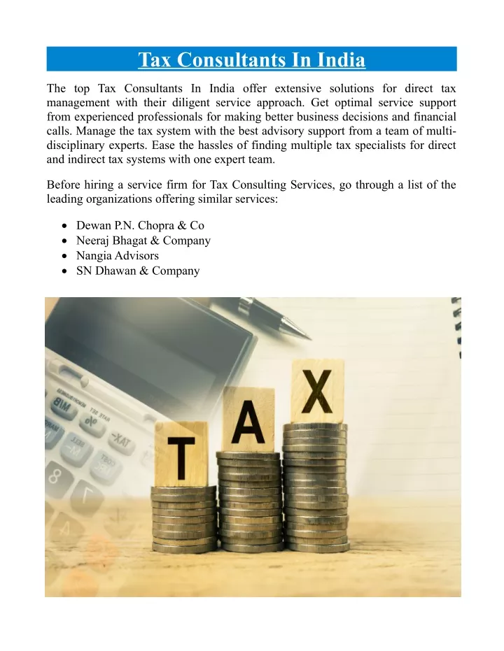 tax consultants in india