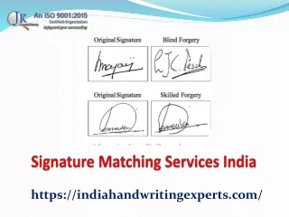 Signature Matching Services India – India Handwriting Expert