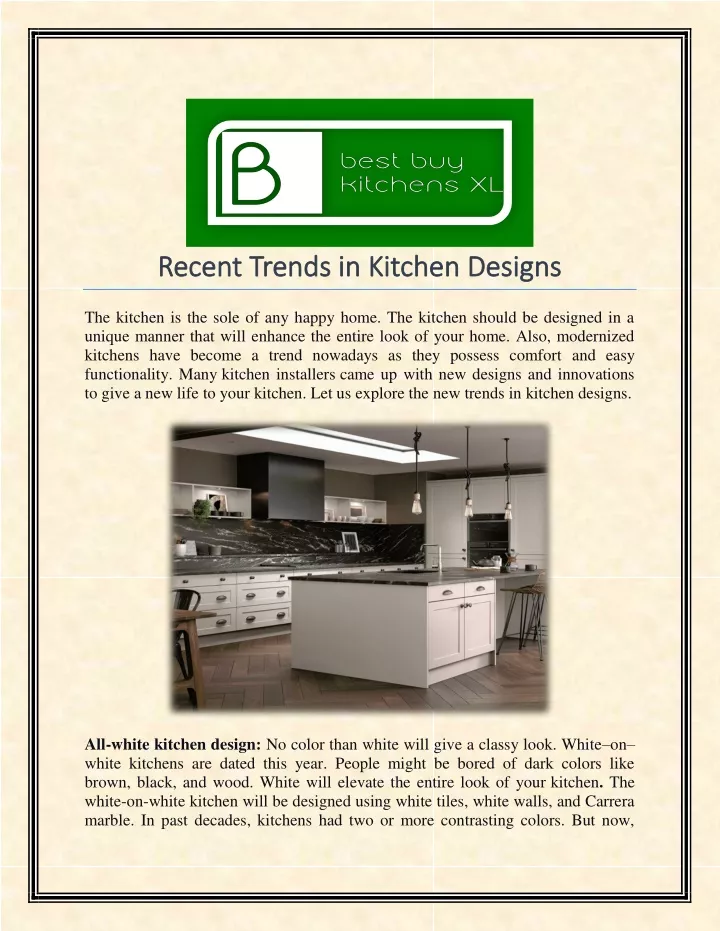 recent recent trends in trends in kitchen